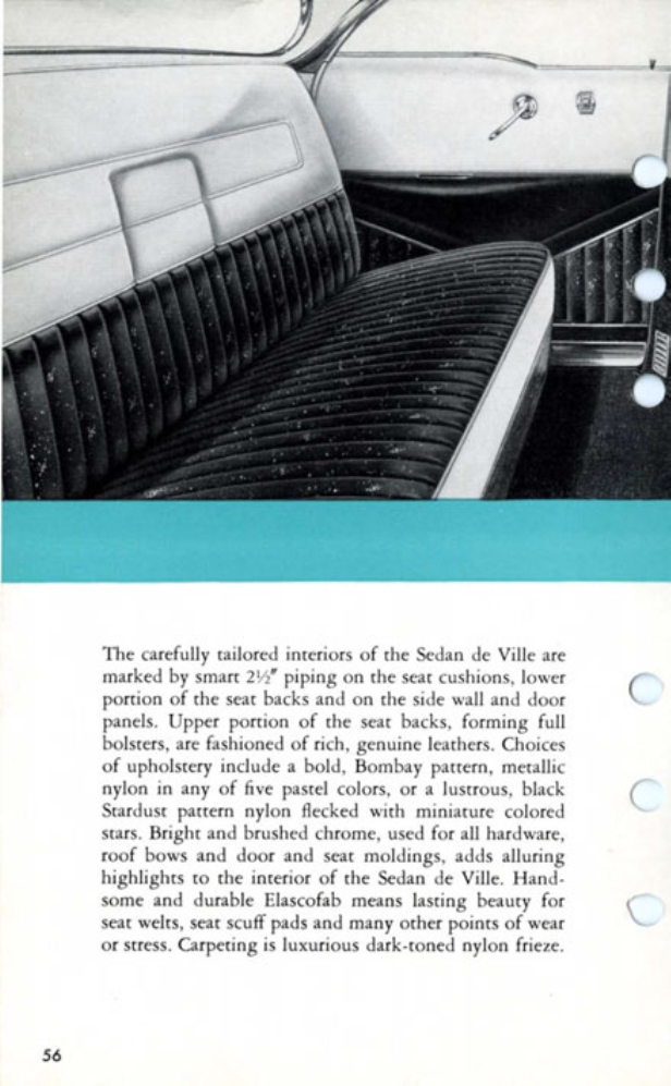 1956 Cadillac Salesmans Data Book Page 1